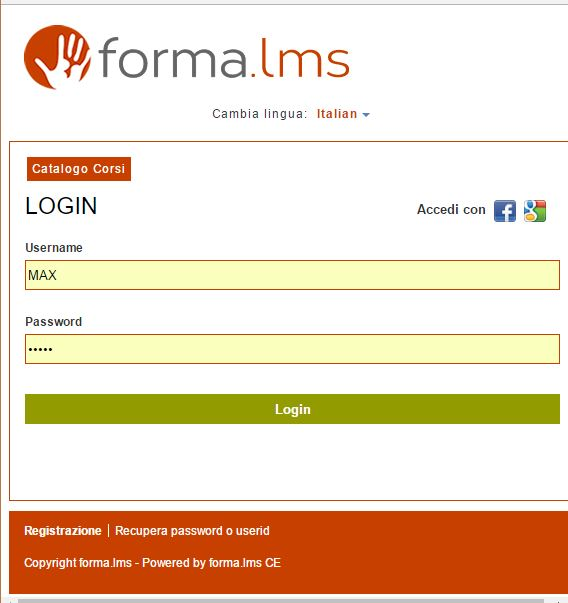 screenshot of Forma LMS